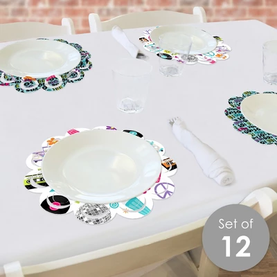 Big Dot Of Happiness Through The Decades - 50s, 60s, 70s, 80s, And 90s Party Round Table Decorations - Paper Chargers - Place Setting For 12 1 Big Dot Of Happiness Through The Decades - 50s, 60s, 70s, 80s, And 90s Party Round Table Decorations - Paper Chargers - Place Setting For 12