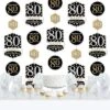 Big Dot Of Happiness Adult 80th Birthday - Gold - Birthday Party DIY Dangler Backdrop - Hanging Vertical Decorations - 30 Pieces