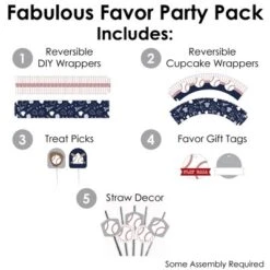 Big Dot Of Happiness Batter Up - Baseball - Baby Shower Or Birthday Party Favors And Cupcake Kit - Fabulous Favor Party Pack - 100 Pieces