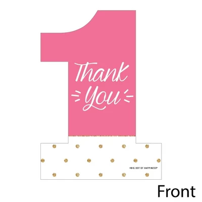 Big Dot Of Happiness 1st Birthday Girl - Fun To Be One - Shaped Thank You Cards - First Birthday Party Thank You Note Cards With Envelopes - Set Of 12 2 Big Dot Of Happiness 1st Birthday Girl - Fun To Be One - Shaped Thank You Cards - First Birthday Party Thank You Note Cards With Envelopes - Set Of 12 - Image 2