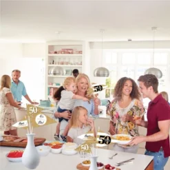 Big Dot Of Happiness We Still Do - 50th Wedding Anniversary - Triangle Anniversary Party Photo Props - Pennant Flag Centerpieces - Set Of 20 -Aurora Party Sales GUEST 66d9dc84 3273 4395 a590 f7dd46d96a51