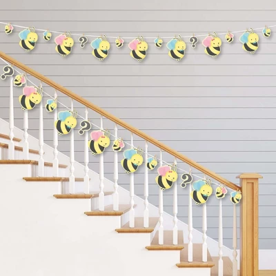 Big Dot Of Happiness What Will It Bee - Gender Reveal DIY Decorations - Clothespin Garland Banner - 44 Pieces 1 Big Dot Of Happiness What Will It Bee - Gender Reveal DIY Decorations - Clothespin Garland Banner - 44 Pieces