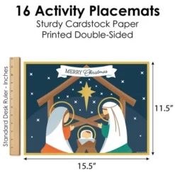 Big Dot Of Happiness Holy Nativity - Paper Manger Scene Religious Christmas Coloring Sheets - Activity Placemats - Set Of 16 -Aurora Party Sales GUEST 6785575f 4f49 478e 9d0f fe3e9f6eee16
