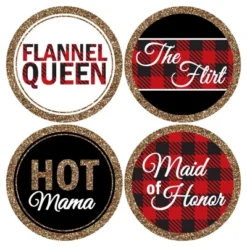 Big Dot Of Happiness Flannel Fling Before The Ring - Buffalo Plaid Bachelorette Party Badges Sticker Set Of 12 -Aurora Party Sales GUEST 683633c6 e670 405e 94ed edd4e91447de