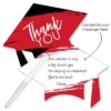 Big Dot Of Happiness Red Grad - Best Is Yet To Come - Shaped Thank You Cards - Red Graduation Party Thank You Note Cards With Envelopes - Set Of 12