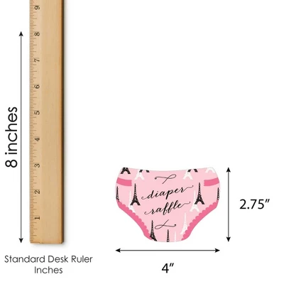 Big Dot Of Happiness Paris, Ooh La La - Diaper Shaped Raffle Ticket Inserts - Paris Themed Baby Shower Activities - Diaper Raffle Game - Set Of 24 2 Big Dot Of Happiness Paris, Ooh La La - Diaper Shaped Raffle Ticket Inserts - Paris Themed Baby Shower Activities - Diaper Raffle Game - Set Of 24 - Image 2