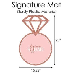 Big Dot Of Happiness Bride Squad - Ring Guest Book Sign - Rose Gold Bridal Shower Or Bachelorette Party Guestbook Alternative - Signature Mat -Aurora Party Sales GUEST 690703c1 41c9 4088 a760 5115f9d24fd0