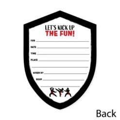 Big Dot Of Happiness Karate Master - Shaped Fill-In Invitations - Martial Arts Birthday Party Invitation Cards With Envelopes - Set Of 12 -Aurora Party Sales GUEST 6932ab75 ce7d 4637 a083 7c0ae22036db