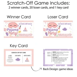 Big Dot Of Happiness Pajama Slumber Party - Girls Sleepover Birthday Party Game Scratch Off Cards - 22 Count 6 Big Dot Of Happiness Pajama Slumber Party - Girls Sleepover Birthday Party Game Scratch Off Cards - 22 Count -Aurora Party Sales GUEST 694aae19 0b41 4718 aaeb 760adc9b4dbd