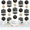 Big Dot Of Happiness Adult 70th Birthday - Gold - Birthday Party DIY Dangler Backdrop - Hanging Vertical Decorations - 30 Pieces