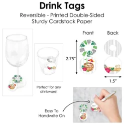 Big Dot Of Happiness Last Luau Tropical Bachelorette Party & Bridal Shower Paper Charger And Table Decorations - Chargerific Kit - Place Setting For 8 -Aurora Party Sales GUEST 69d9c803 27f2 4631 9c68 af9a08e87eb2