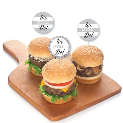 Big Dot Of Happiness We Still Do - Wedding Anniversary - Dessert Cupcake Toppers - Anniversary Party Clear Treat Picks - Set Of 24 2 Big Dot Of Happiness We Still Do - Wedding Anniversary - Dessert Cupcake Toppers - Anniversary Party Clear Treat Picks - Set Of 24 - Image 2