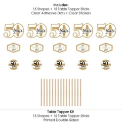 Big Dot Of Happiness We Still Do - 50th Wedding Anniversary - Anniversary Party Centerpiece Sticks - Table Toppers - Set Of 15 -Aurora Party Sales GUEST 6a5a2795 f0f8 4ec0 875c fec8ea72ba47