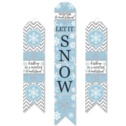 Big Dot Of Happiness Winter Wonderland - Hanging Vertical Paper Door Banners - Snowflake Holiday Party & Winter Wedding Wall Kit - Indoor Door Decor -Aurora Party Sales GUEST 6a954f87 4878 4756 b832 2bc875bc2b73