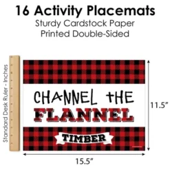 Big Dot Of Happiness Lumberjack - Channel The Flannel - Paper Buffalo Plaid Birthday Party Coloring Sheets - Activity Placemats - Set Of 16 -Aurora Party Sales GUEST 6bbe8b1f f3ca 419a a933 0d01eaffd3b0