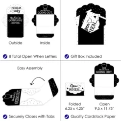 Big Dot Of Happiness Black And White Wedding - Date Night Cards For Couples Gift Box Kit - Open When Letters - Set Of 8 -Aurora Party Sales GUEST 6c1de812 04dd 4f96 af71 1b985186866a