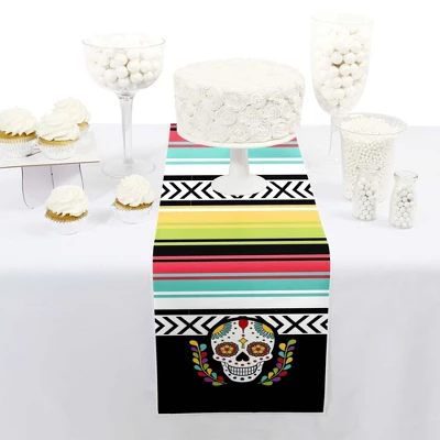Big Dot Of Happiness Day Of The Dead - Petite Sugar Skull Party Paper Table Runner - 12 X 60 Inches 1 Big Dot Of Happiness Day Of The Dead - Petite Sugar Skull Party Paper Table Runner - 12 X 60 Inches
