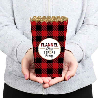 Big Dot Of Happiness Flannel Fling Before The Ring - Buffalo Plaid Bachelorette Party Favor Popcorn Treat Boxes - Set Of 12 3 Big Dot Of Happiness Flannel Fling Before The Ring - Buffalo Plaid Bachelorette Party Favor Popcorn Treat Boxes - Set Of 12 - Image 3