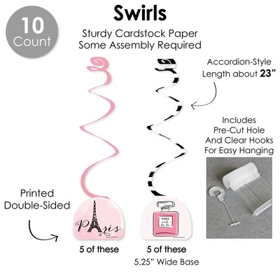 Big Dot Of Happiness Paris, Ooh La La - Paris Themed Baby Shower Or Birthday Party Supplies Decoration Kit - Decor Galore Party Pack - 51 Pieces 3 Big Dot Of Happiness Paris, Ooh La La - Paris Themed Baby Shower Or Birthday Party Supplies Decoration Kit - Decor Galore Party Pack - 51 Pieces - Image 3