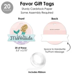 Big Dot Of Happiness Let's Be Mermaids - Baby Shower Or Birthday Party Favors And Cupcake Kit - Fabulous Favor Party Pack - 100 Pieces -Aurora Party Sales GUEST 6e141288 01f9 4938 bd83 f95c2a240d0a