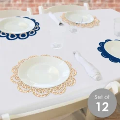 Big Dot Of Happiness Ramadan - Eid Mubarak Party Round Table Decorations - Paper Chargers - Place Setting For 12