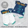 Big Dot Of Happiness Blast Off To Outer Space - 2-in-1 Rocket Ship Baby Shower Cards - Activity Duo Games - Set Of 20