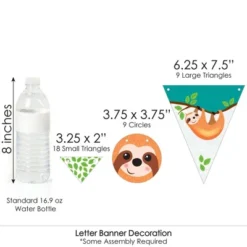 Big Dot Of Happiness Let's Hang - Sloth - Baby Shower Letter Banner Decoration - 36 Banner Cutouts And Baby Shower Banner Letters -Aurora Party Sales GUEST 707b1d7d 582f 4b25 be2f 55b6030d6fda