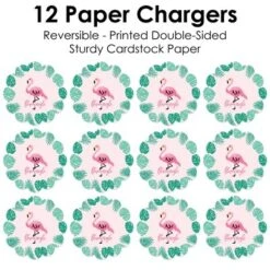 Big Dot Of Happiness Pink Flamingo - Tropical Summer Party Round Table Decorations - Paper Chargers - Place Setting For 12 -Aurora Party Sales GUEST 70828a82 6854 4f30 9c28 9c702f78e2a1
