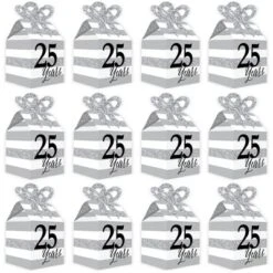 Big Dot Of Happiness We Still Do - 25th Wedding Anniversary - Square Favor Gift Boxes - Anniversary Party Bow Boxes - Set Of 12 8 Big Dot Of Happiness We Still Do - 25th Wedding Anniversary - Square Favor Gift Boxes - Anniversary Party Bow Boxes - Set Of 12 -Aurora Party Sales GUEST 708a7e09 1079 4e57 ac28 f629865b6769