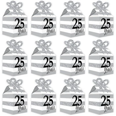 Big Dot Of Happiness We Still Do - 25th Wedding Anniversary - Square Favor Gift Boxes - Anniversary Party Bow Boxes - Set Of 12 3 Big Dot Of Happiness We Still Do - 25th Wedding Anniversary - Square Favor Gift Boxes - Anniversary Party Bow Boxes - Set Of 12 - Image 3