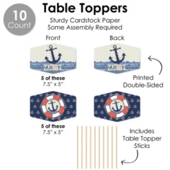 Big Dot Of Happiness Ahoy - Nautical - Baby Shower Or Birthday Party Supplies Decoration Kit - Decor Galore Party Pack - 51 Pieces -Aurora Party Sales GUEST 71576506 2750 460f 8210 4a6f567d605c