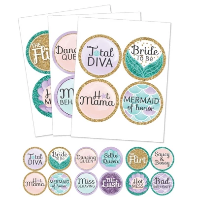 Big Dot Of Happiness Trading The Tail For A Veil - Mermaid Bachelorette Party Or Bridal Shower Name Tags - Party Badges Sticker Set Of 12 1 Big Dot Of Happiness Trading The Tail For A Veil - Mermaid Bachelorette Party Or Bridal Shower Name Tags - Party Badges Sticker Set Of 12