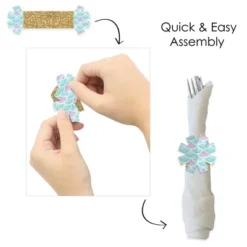 Big Dot Of Happiness Let’s Be Mermaids - Baby Shower Or Birthday Party Paper Napkin Holder - Napkin Rings - Set Of 24 -Aurora Party Sales GUEST 724aeab1 0b8d 4029 8494 d086cd2ae8eb