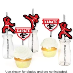 Big Dot Of Happiness Karate Master - Paper Straw Decor - Martial Arts Birthday Party Striped Decorative Straws - Set Of 24 -Aurora Party Sales GUEST 73e579af 7351 46b5 9d4f 20dd8154778d