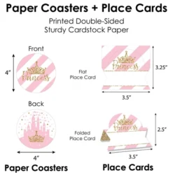 Big Dot Of Happiness Little Princess Crown - Baby Shower Or Birthday Party Paper Charger And Table Decorations - Chargerific Kit - Place Setting For 8 -Aurora Party Sales GUEST 73f8d412 c5ec 43c6 a9b8 bc2c280cc413