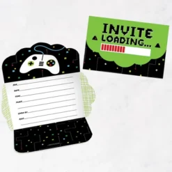 Big Dot Of Happiness Game Zone - Fill-In Cards - Pixel Video Game Party Or Birthday Party Fold And Send Invitations - Set Of 8 -Aurora Party Sales GUEST 74761fdc 5bd0 47ac 9744 6610c90de311