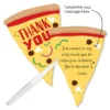 Big Dot Of Happiness Pizza Party Time - Shaped Thank You Cards - Baby Shower Or Birthday Party Thank You Note Cards With Envelopes - Set Of 12