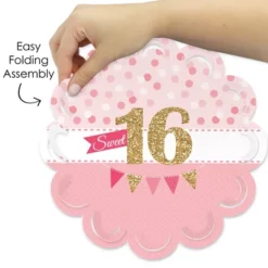 Big Dot Of Happiness Sweet 16 - 16th Birthday Party Round Table Decorations - Paper Chargers - Place Setting For 12 -Aurora Party Sales GUEST 74ad8157 12c5 4a5c b918 279ac4f6592b