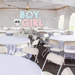 Big Dot Of Happiness Baby Gender Reveal - Team Boy Or Girl Party Decorations - Boy Or Girl - Outdoor Letter Banner