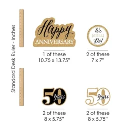 Big Dot Of Happiness We Still Do - 50th Wedding Anniversary - Anniversary Party Centerpiece Table Decorations - Tabletop Standups - 7 Pieces -Aurora Party Sales GUEST 751c112c b260 4b90 a79b 3e4645b226c8