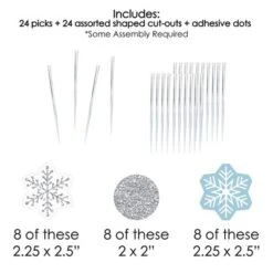 Big Dot Of Happiness Winter Wonderland - Dessert Cupcake Toppers - Snowflake Holiday Party And Winter Wedding Clear Treat Picks - Set Of 24 8 Big Dot Of Happiness Winter Wonderland - Dessert Cupcake Toppers - Snowflake Holiday Party And Winter Wedding Clear Treat Picks - Set Of 24 -Aurora Party Sales GUEST 754eb358 a6ea 4e48 8629 d29428b79f88
