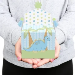 Big Dot Of Happiness Baby Boy Dinosaur - Treat Box Party Favors - Baby Shower Or Birthday Party Goodie Gable Boxes - Set Of 12 -Aurora Party Sales GUEST 755537dd 4c6d 4a71 a835 dbf65cd13524