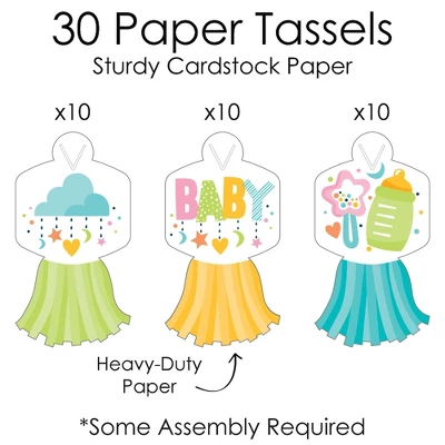 Big Dot Of Happiness Colorful Baby Shower - 90 Chain Links And 30 Paper Tassels Decoration Kit - Gender Neutral Party Paper Chains Garland - 21 Feet 5 Big Dot Of Happiness Colorful Baby Shower - 90 Chain Links And 30 Paper Tassels Decoration Kit - Gender Neutral Party Paper Chains Garland - 21 Feet - Image 5