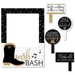 Big Dot Of Happiness Nash Bash - Nashville Bachelorette Party Selfie Photo Booth Picture Frame And Props - Printed On Sturdy Material -Aurora Party Sales GUEST 767a640e ad37 410f a21e e50070cce9fa
