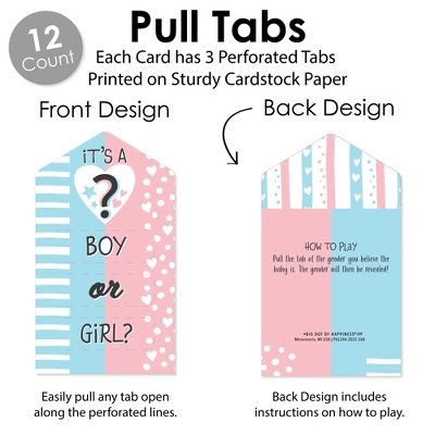 Big Dot Of Happiness Girl Baby Gender Reveal - Party Game Pickle Cards - Team Boy Or Girl Pull Tabs - Set Of 12 2 Big Dot Of Happiness Girl Baby Gender Reveal - Party Game Pickle Cards - Team Boy Or Girl Pull Tabs - Set Of 12 - Image 2