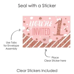 Big Dot Of Happiness 1st Birthday Little Miss Onederful - Fill-In Cards - Girl First Birthday Party Fold And Send Invitations - Set Of 8 -Aurora Party Sales GUEST 77518c5b f7c4 44af 9c8f 25579c13b98b