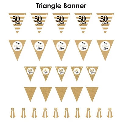 Big Dot Of Happiness We Still Do - 50th Wedding Anniversary - DIY Anniversary Party Pennant Garland Decoration - Triangle Banner - 30 Pieces 5 Big Dot Of Happiness We Still Do - 50th Wedding Anniversary - DIY Anniversary Party Pennant Garland Decoration - Triangle Banner - 30 Pieces - Image 5