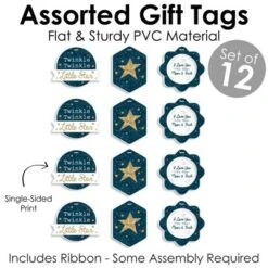 Big Dot Of Happiness Twinkle Twinkle Little Star - Assorted Hanging Baby Shower Or Birthday Party Favor Tags - Gift Tag Toppers - Set Of 12 9 Big Dot Of Happiness Twinkle Twinkle Little Star - Assorted Hanging Baby Shower Or Birthday Party Favor Tags - Gift Tag Toppers - Set Of 12 -Aurora Party Sales GUEST 776eb83c 6752 4e06 8e12 87b44b325eb6