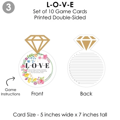 Big Dot Of Happiness Wildflowers Bride - 4 Boho Floral Bridal Shower Games - 10 Cards Each - Gamerific Bundle 6 Big Dot Of Happiness Wildflowers Bride - 4 Boho Floral Bridal Shower Games - 10 Cards Each - Gamerific Bundle - Image 6