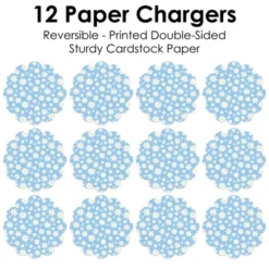 Big Dot Of Happiness Blue Daisy Flowers - Floral Party Round Table Decorations - Paper Chargers - Place Setting For 12 -Aurora Party Sales GUEST 7844d94b 69e9 43c1 94c4 1bfccc77b688